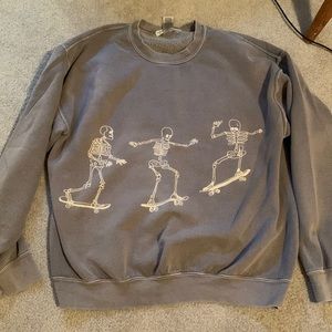 skeleton skater crewneck | urban outfitters